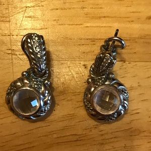 Judith ripka earrings pink stone